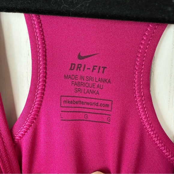 Nike Pink Racerback Sports Bra Large - Picture 3 of 5
